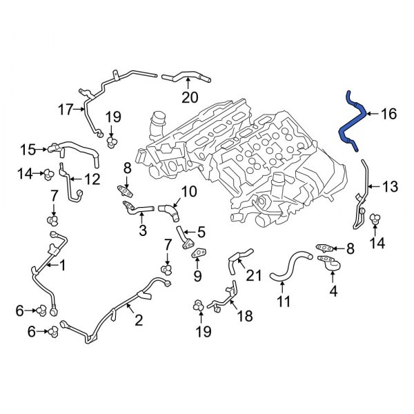 Turbocharger Coolant Line