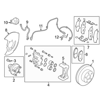 Infiniti OE - Front Suspension - Brake Components (W/O Sport Brakes), (RWD)