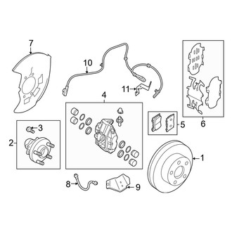 Infiniti OE - Front Suspension - Brake Components (With Sport Brakes), (RWD)