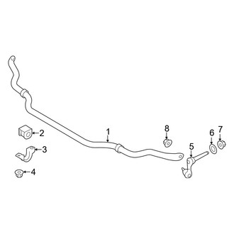 Infiniti OE - Front Suspension - Stabilizer Bar & Components (Base / Premium / Sport RWD)