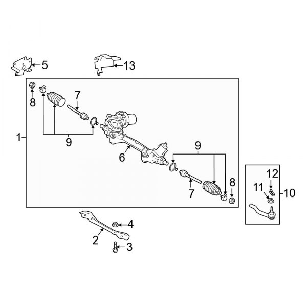 Steering Gear & Linkage (Electric, W/O Adaptive Steering)