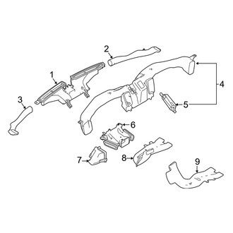 Infiniti OE - Instrument Panel - Ducts (Base / Premium / Red Sport 400 / Sport)