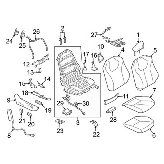 Infiniti OE - Seats & Tracks - Passenger Seat Components