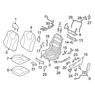 Infiniti OE - Seats & Tracks - Driver Seat Components