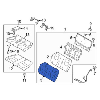 Infiniti OE - Front Left Seat Back Cushion Cover