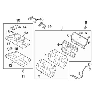 Infiniti OE - Seats & Tracks - Rear Seat Components