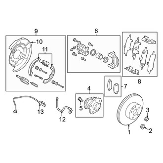 Infiniti OE - Rear Suspension - Brake Components (Brakes)