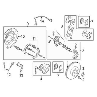 Infiniti OE - Rear Suspension - Brake Components (With Sport Brakes)