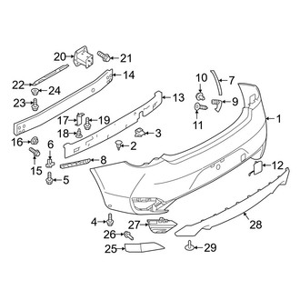 Infiniti OE - Rear Bumper - Bumper & Components