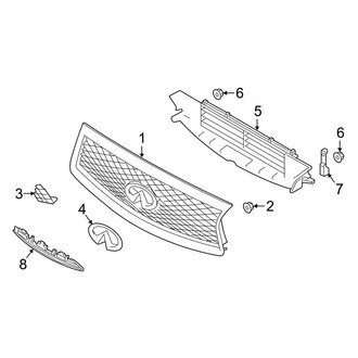 Infiniti OE - Front Bumper & Grille - Grille & Components
