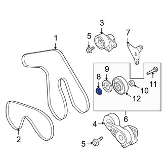 Infiniti OE - Accessory Drive Belt Idler Pulley Nut
