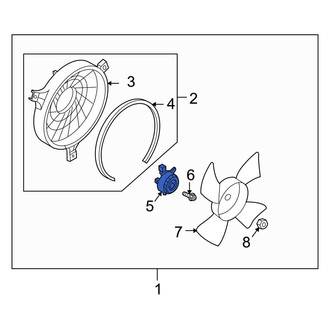 Infiniti OE - A/C Condenser Fan Motor