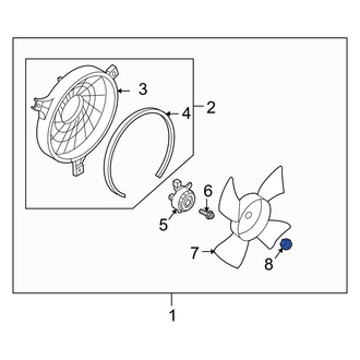 Infiniti OE - Engine Cooling Fan Blade Nut