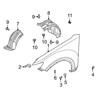 Infiniti OE - Radiator Support Splash Shield Clip