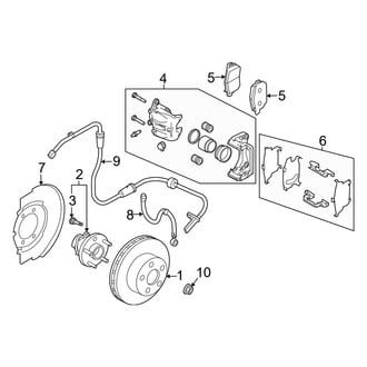 Infiniti OE - Front Suspension - Brake Components (AWD)