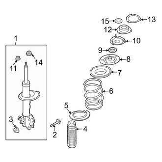 Infiniti OE - Front Suspension - Struts & Components (AWD)