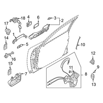 Infiniti OE - Front Door - Lock & Hardware
