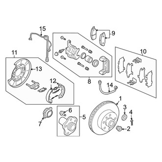 Infiniti OE - Rear Suspension - Brake Components