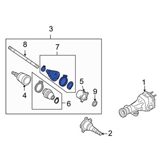 Infiniti OE - Rear Left Inner CV Joint Boot Kit