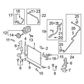 Infiniti OE - Front Lower A/C Refrigerant Line O-Ring