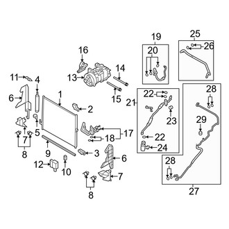 Infiniti OE - Air Conditioner & Heater - Condenser, Compressor & Lines