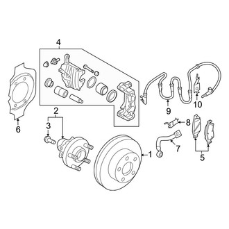 Infiniti OE - Front Suspension - Brake Components (RWD)