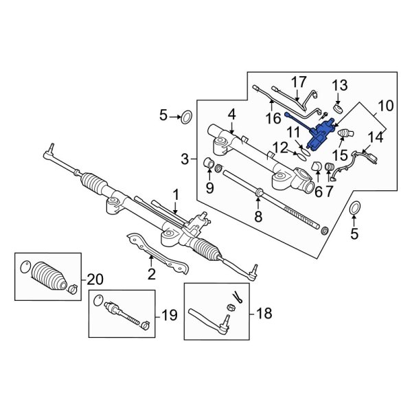 Rack And Pinion Steering Pinion Shaft