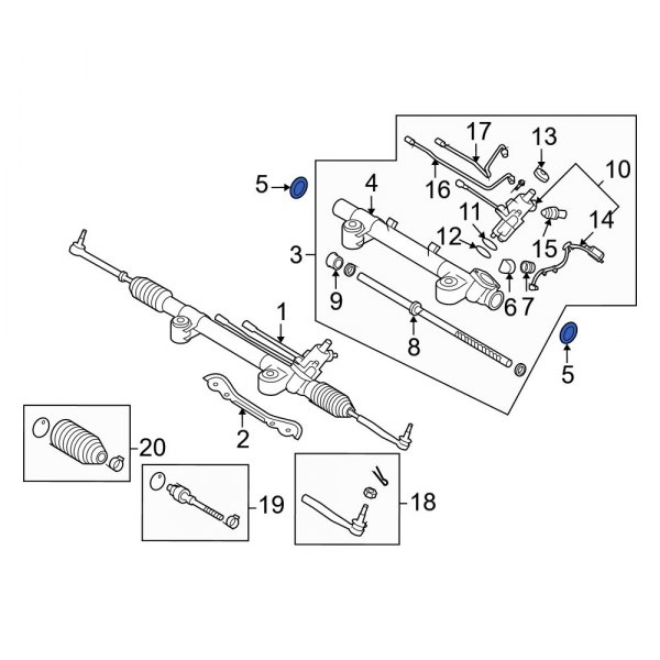 Rack And Pinion Housing Spacer