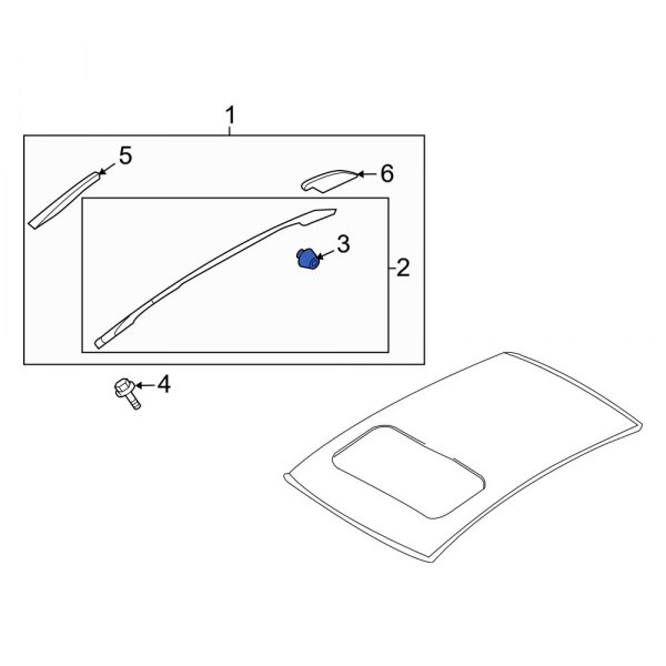 Roof Luggage Carrier Side Rail Cap