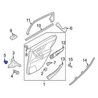 Infiniti OE - Rear Door Interior Trim Panel Grommet