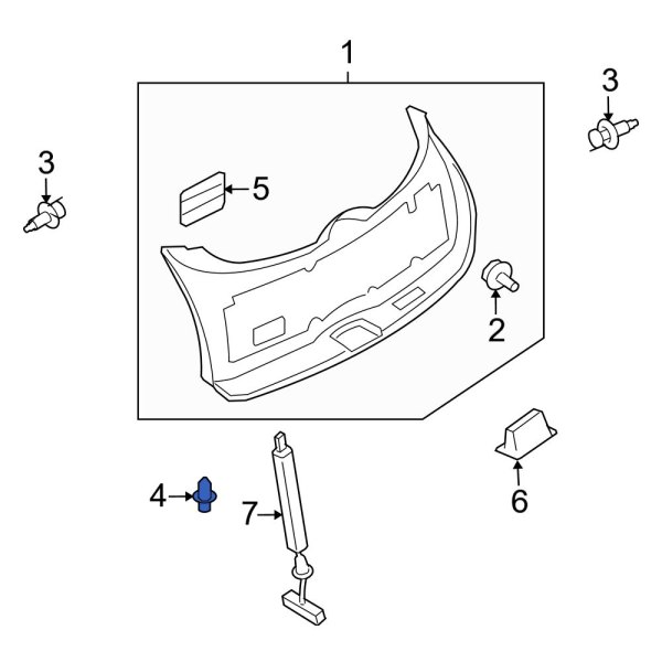 Liftgate Trim Cover Clip