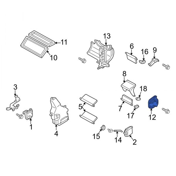 HVAC Recirculation Door Actuator Link