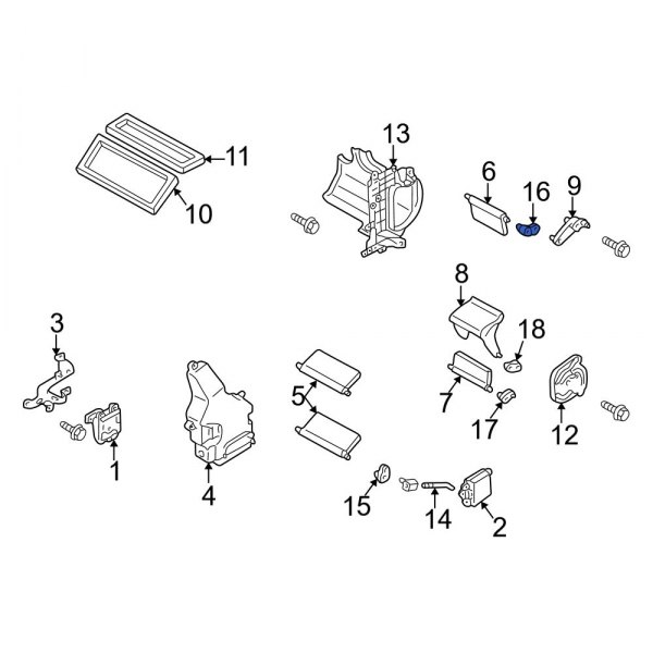 HVAC Recirculation Door Actuator Lever