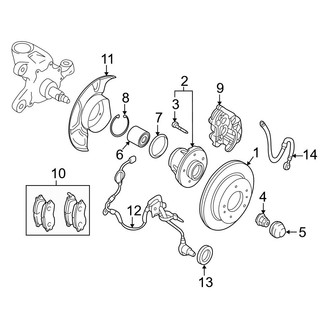 Infiniti OE - Front Suspension - Brake Components