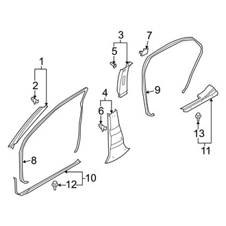 Infiniti OE - Pillars, Rocker & Floor - Interior Trim