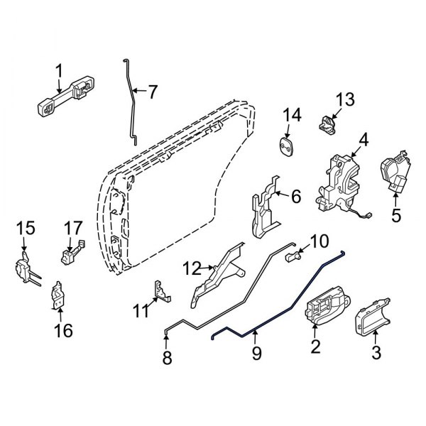 Door Lock Operating Rod