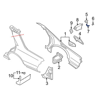 Infiniti OE - Fuel Tank Cap Tether Clip