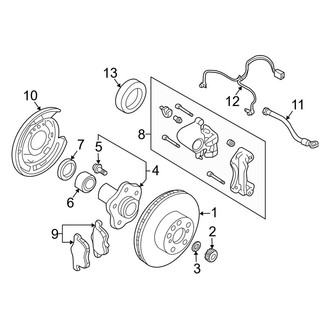Infiniti OE - Rear Suspension - Brake Components