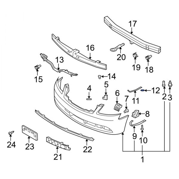 Bumper Cover Spacer Panel