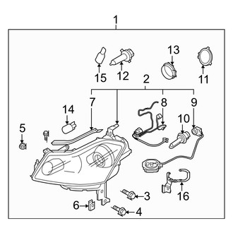 Infiniti OE - Front Lamps - Headlamp Components (Xenon Type)