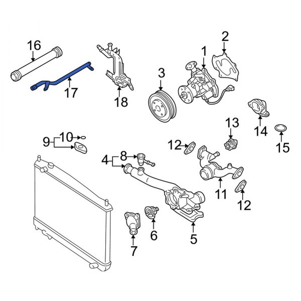 Engine Coolant Pipe