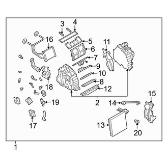 Infiniti OE - Air Conditioner & Heater - Evaporator & Heater Components (Base / X)
