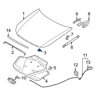 Infiniti OE - Front Hood Stop Buffer