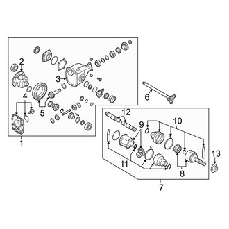 Infiniti OE - Front Suspension - Carrier & Front Axles (AWD)