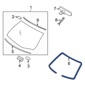 Infiniti OE - Upper Windshield Seal