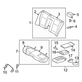 Infiniti OE - Seats & Tracks - Rear Seat Components (Bench Type)