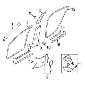 Infiniti OE - Pillars, Rocker & Floor - Interior Trim
