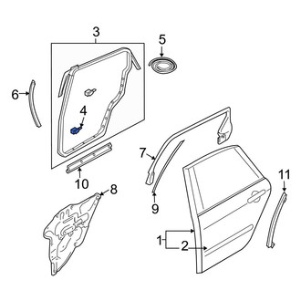 Infiniti OE - Rear Door Seal Clip