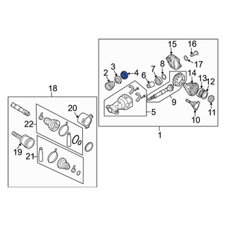 Infiniti OE - Rear Inner Differential Pinion Bearing