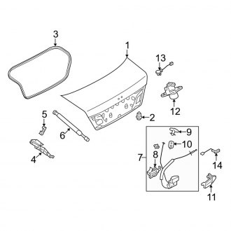 2008 Infiniti M35 Trunk & Tailgate Hinges — CARID.com